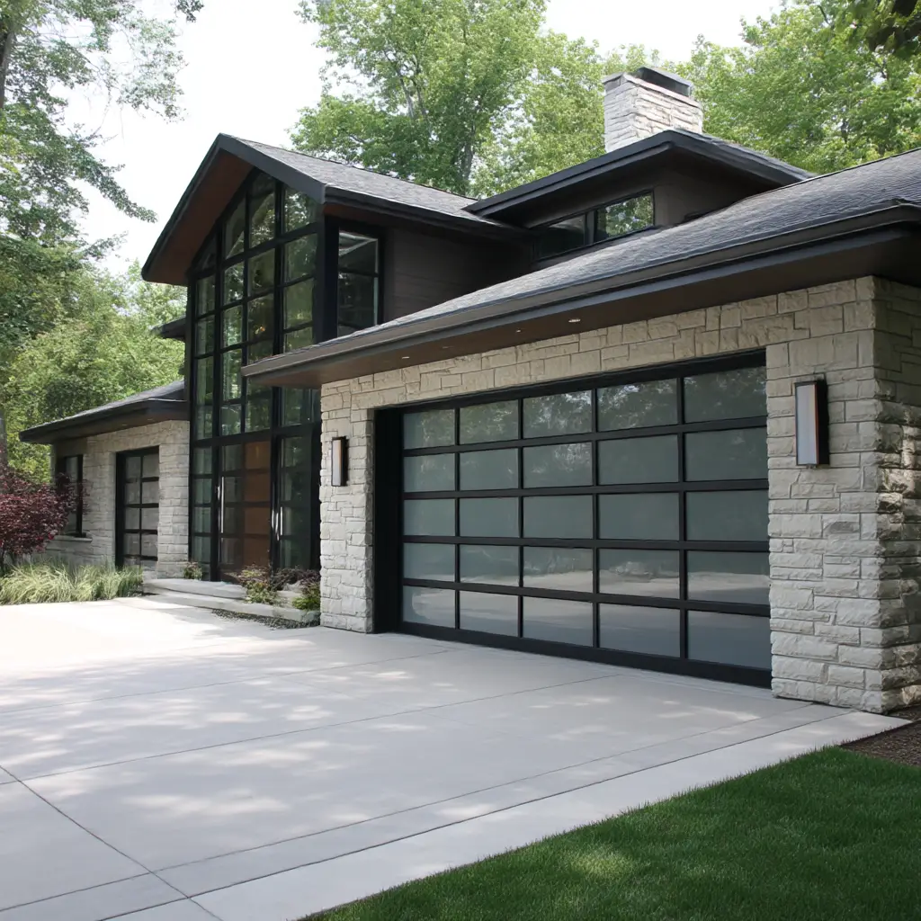 Glass Panel Garage Doors