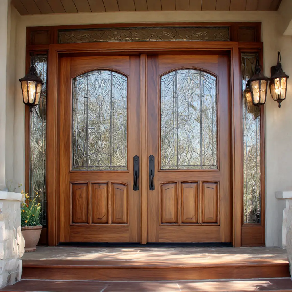 Glass and Wood Combination Doors