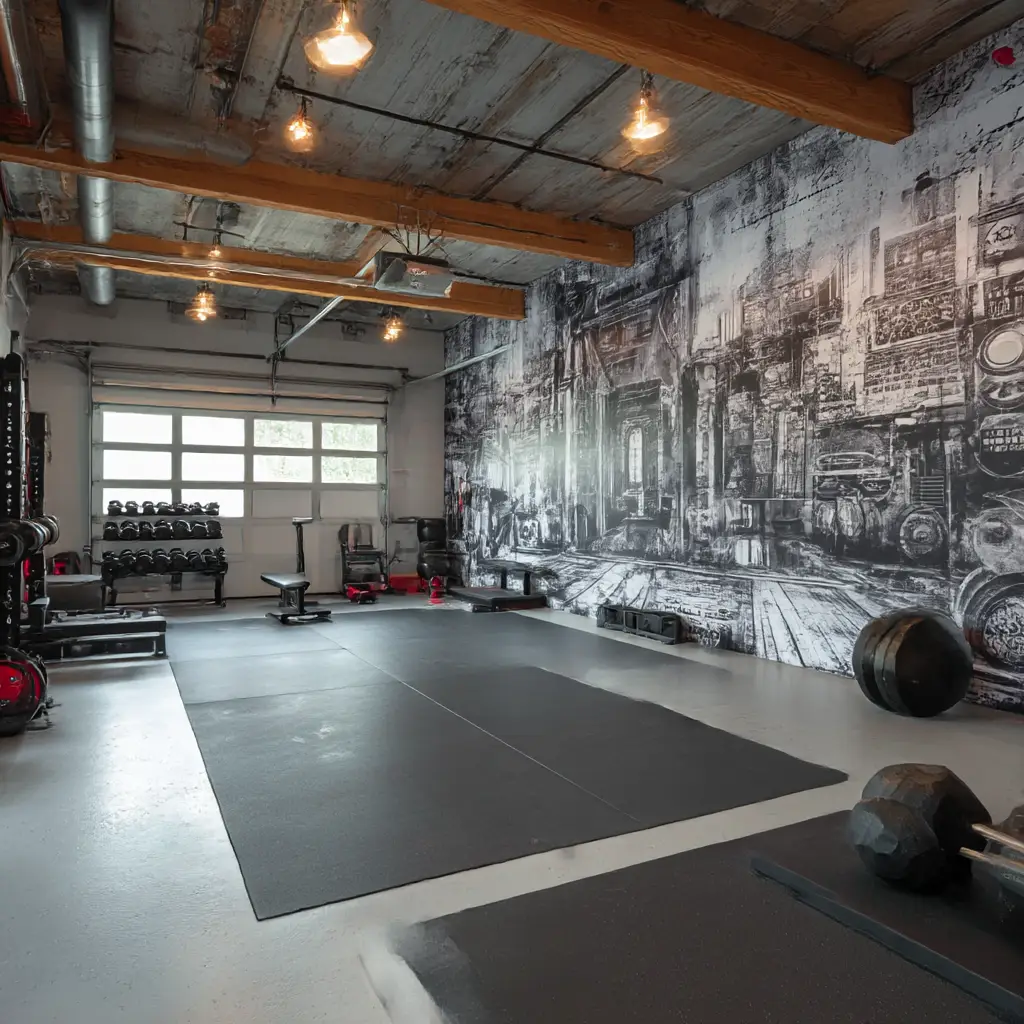 Gym-inspired mural