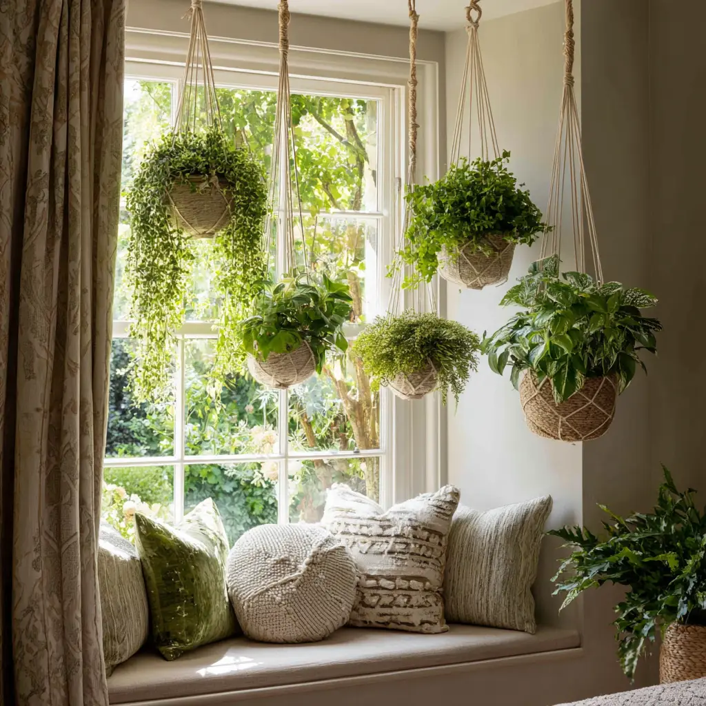 Hanging Planters by the Window