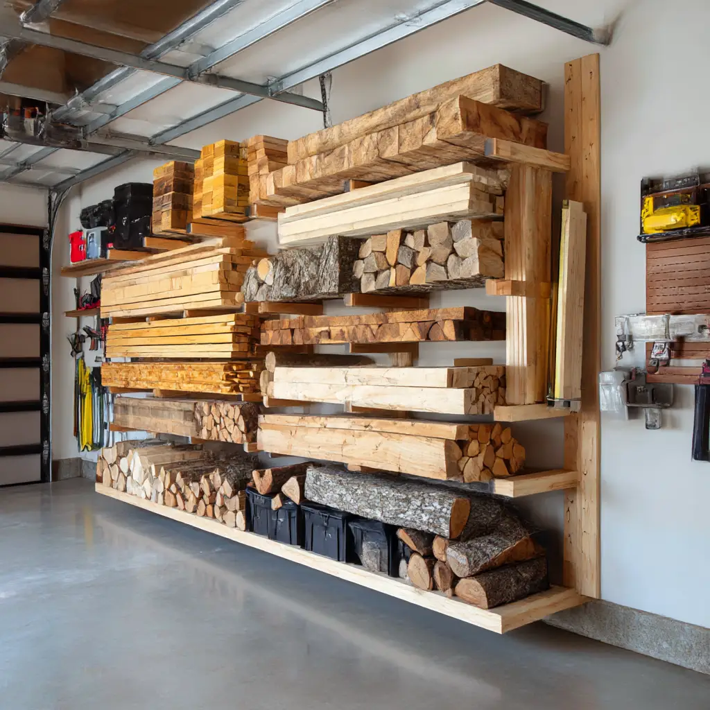 Hanging lumber storage