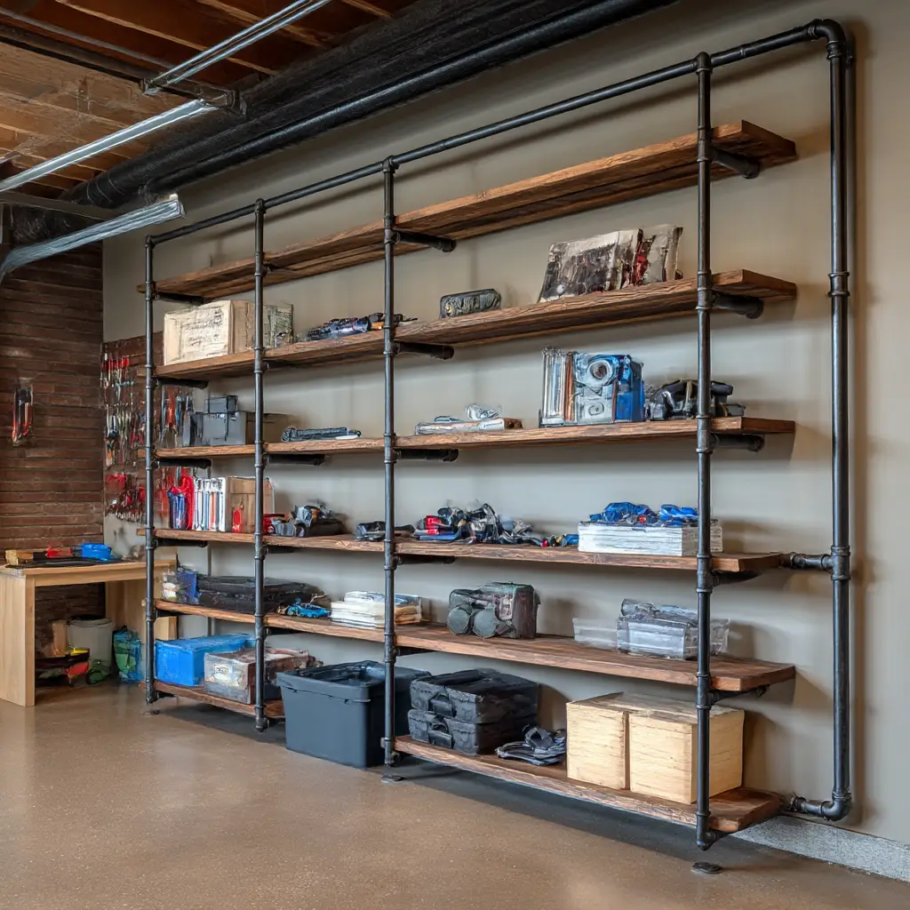 Industrial Pipe Shelving
