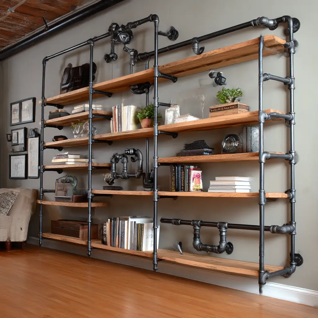 Industrial Pipe Shelving