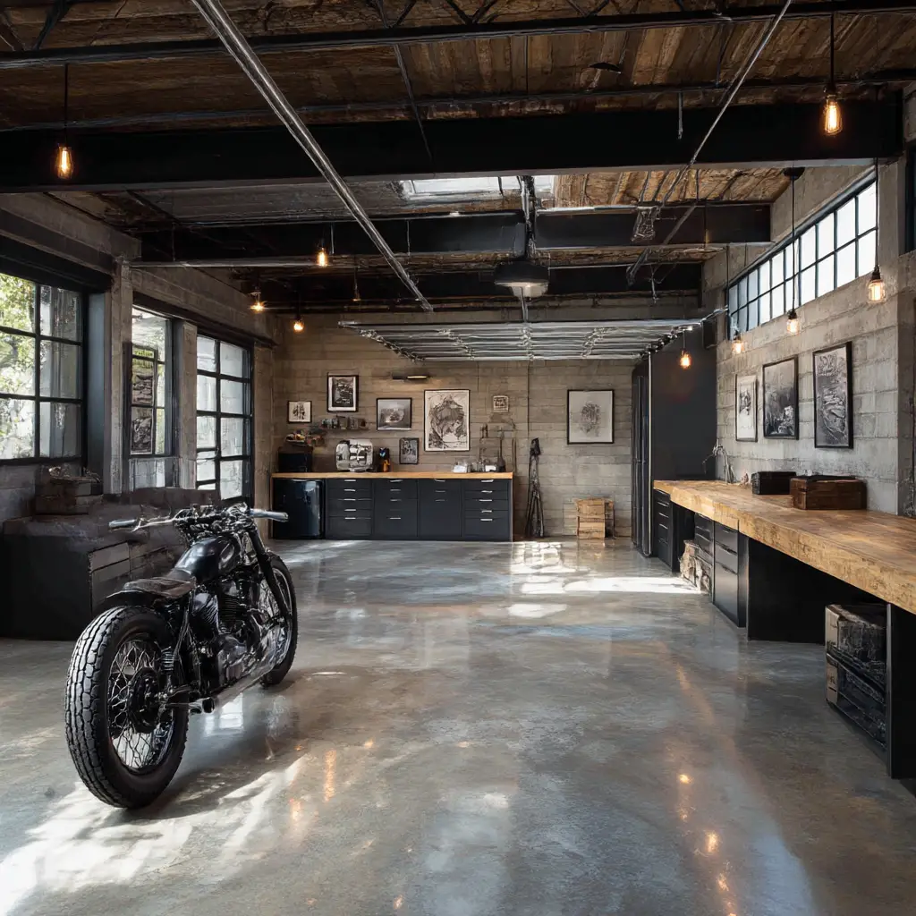 Industrial-Style Garage