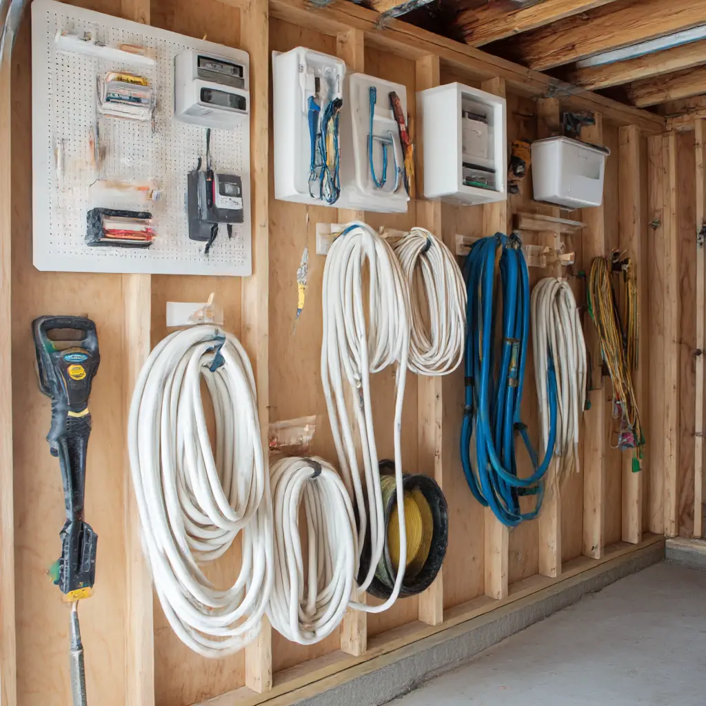 Install Hooks for Extension Cords and Hoses