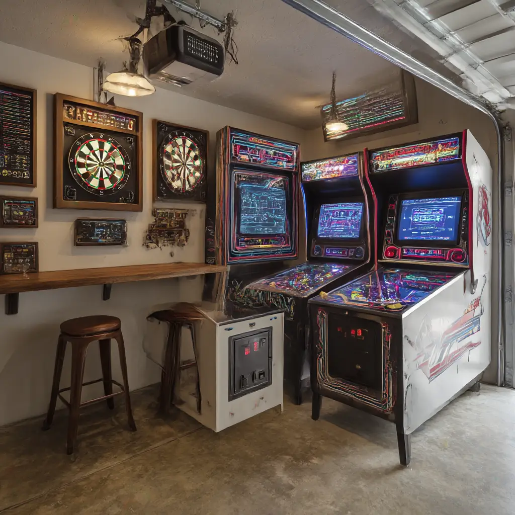 Install a dartboard and arcade machines