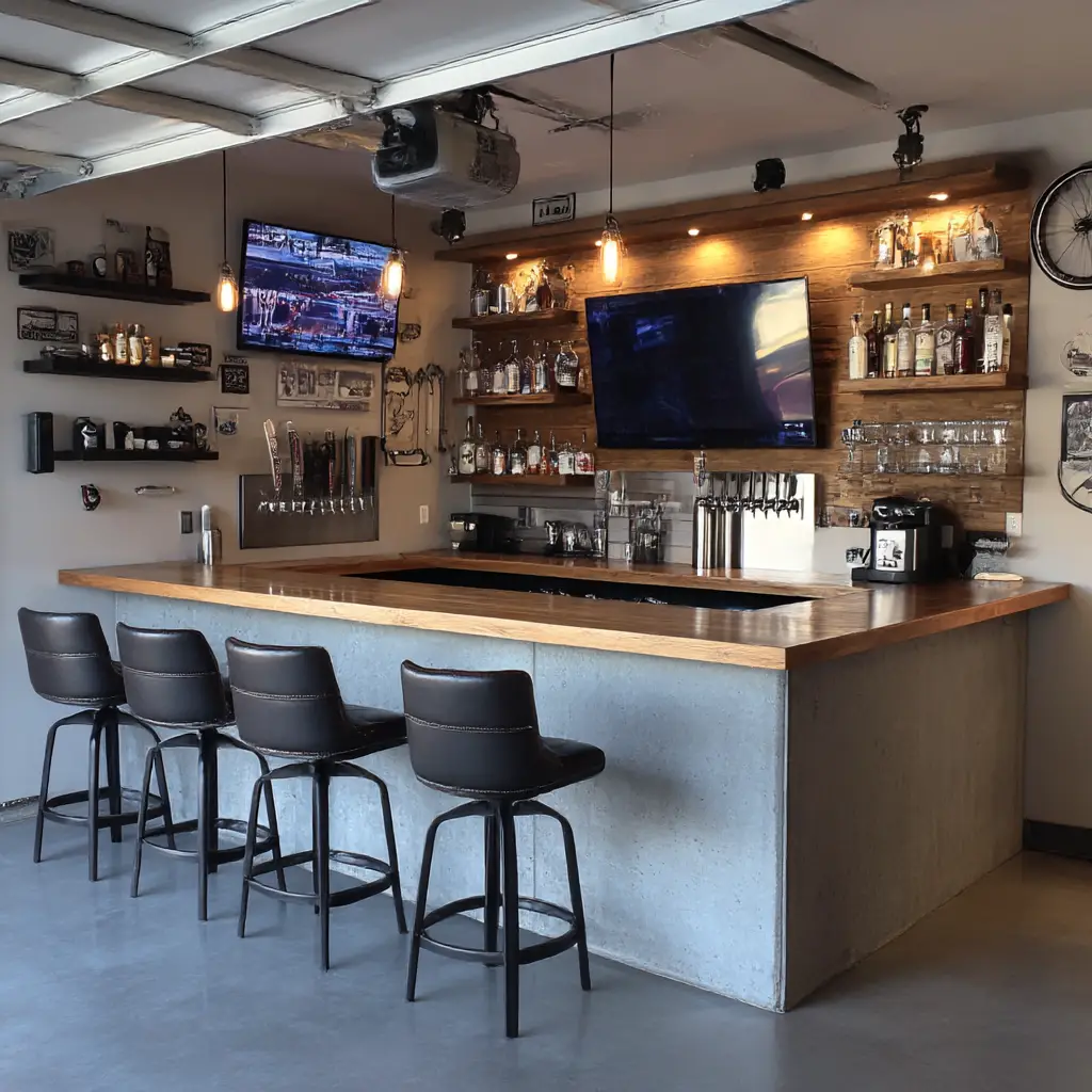 Install a garage bar