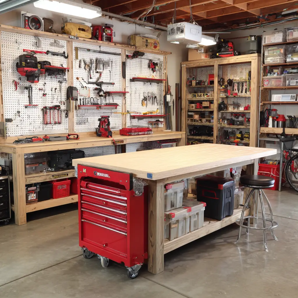 Install a workbench with storage