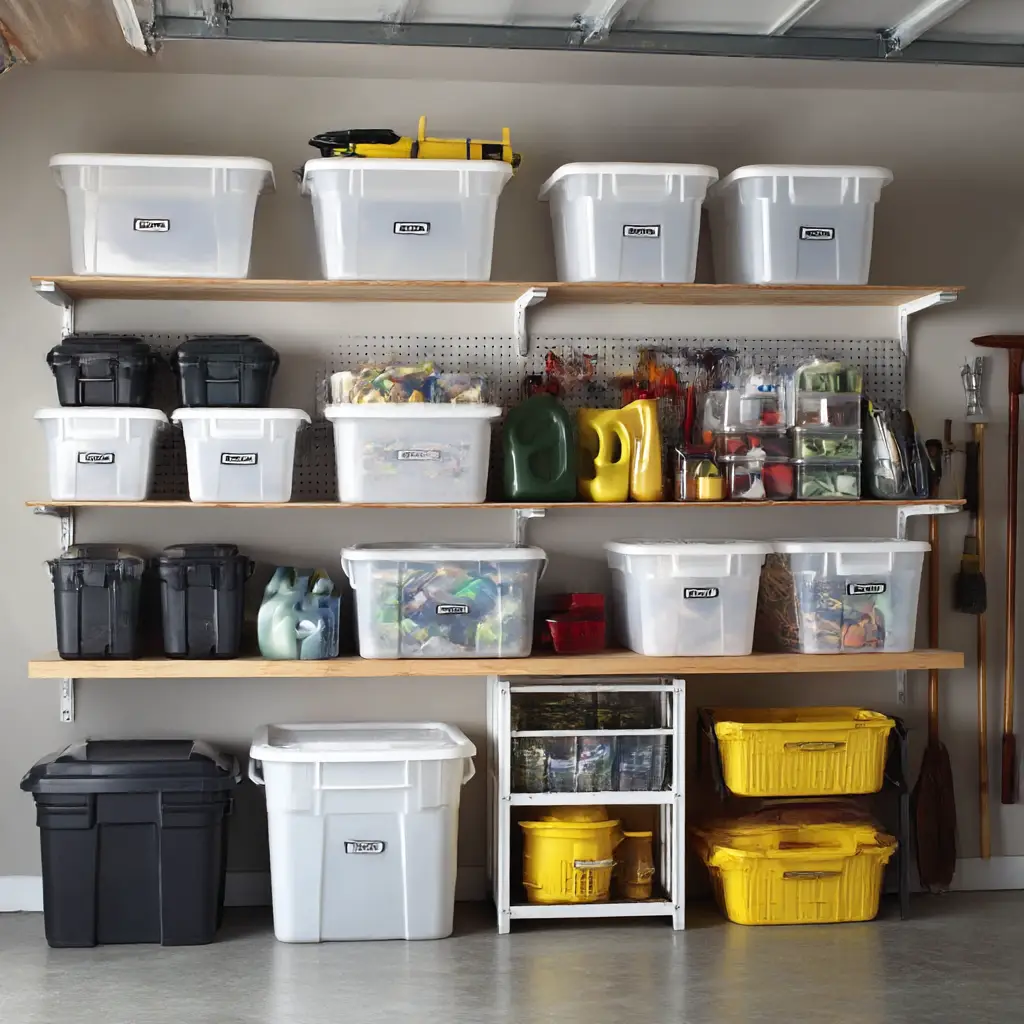 Labelled Storage Bins