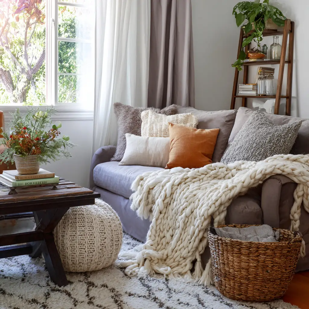 Layer with soft throw blankets