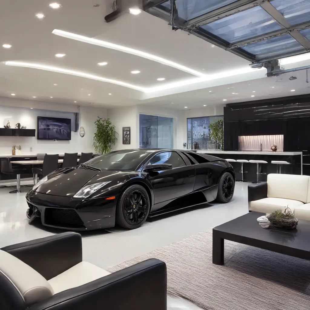 Luxury Garage with Lounge Area