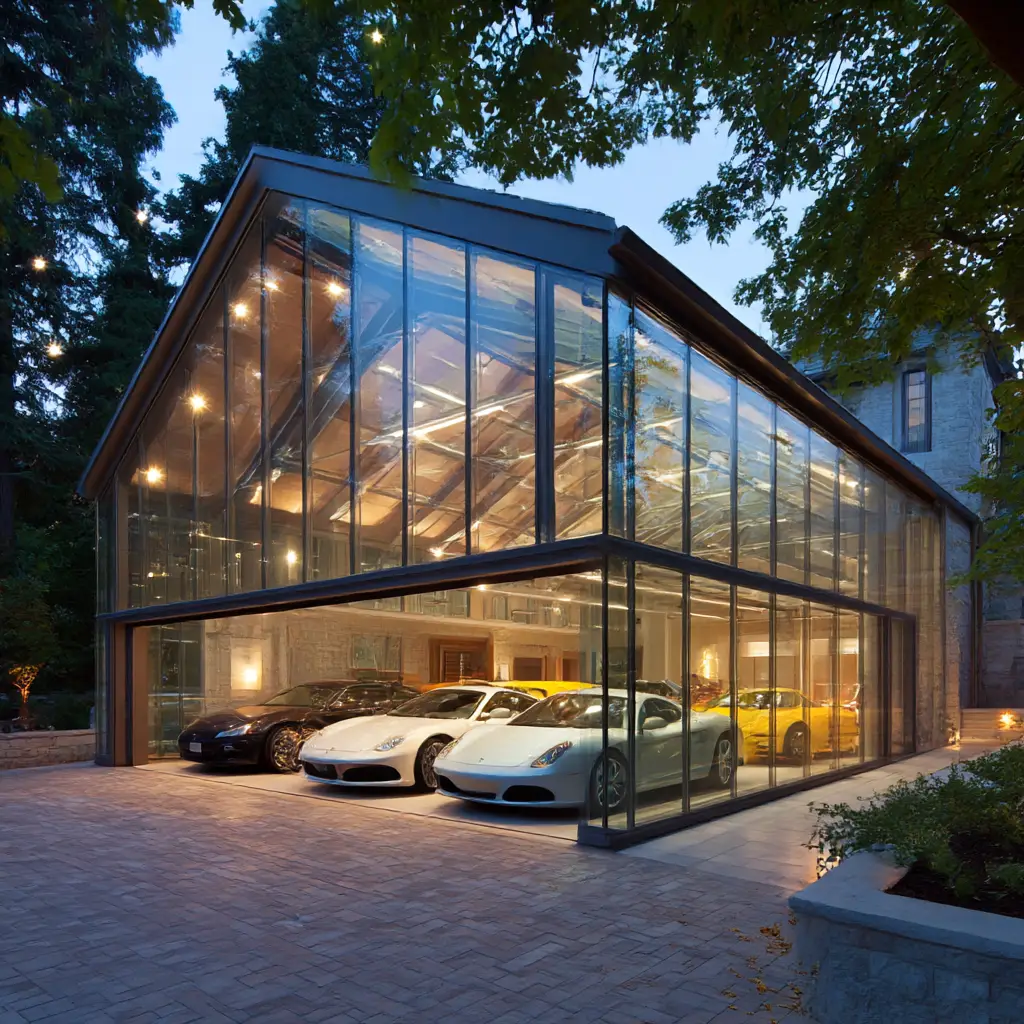 Luxury Glass Garage