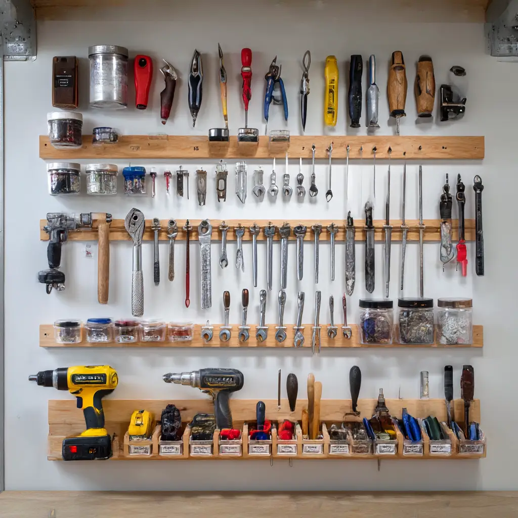 Magnetic strips for small tools