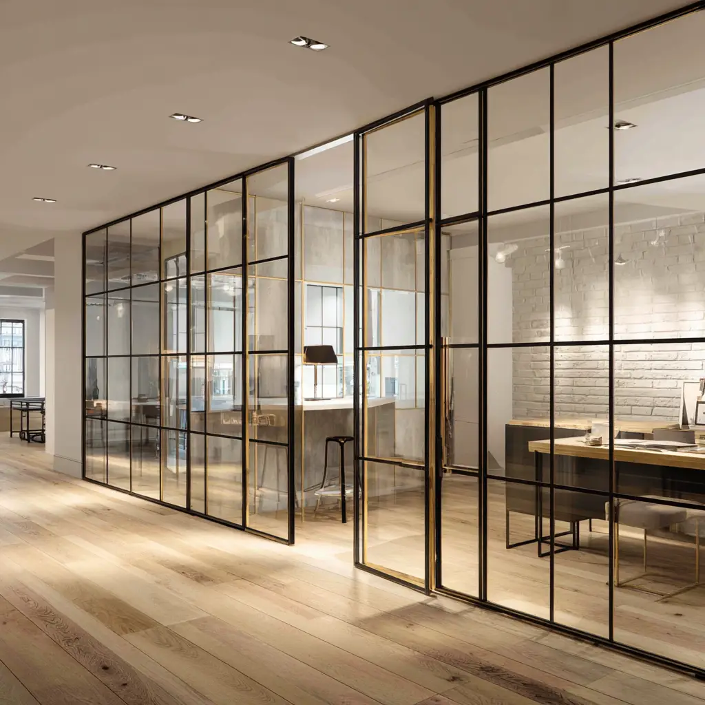 Metal Frame Glass Partitions