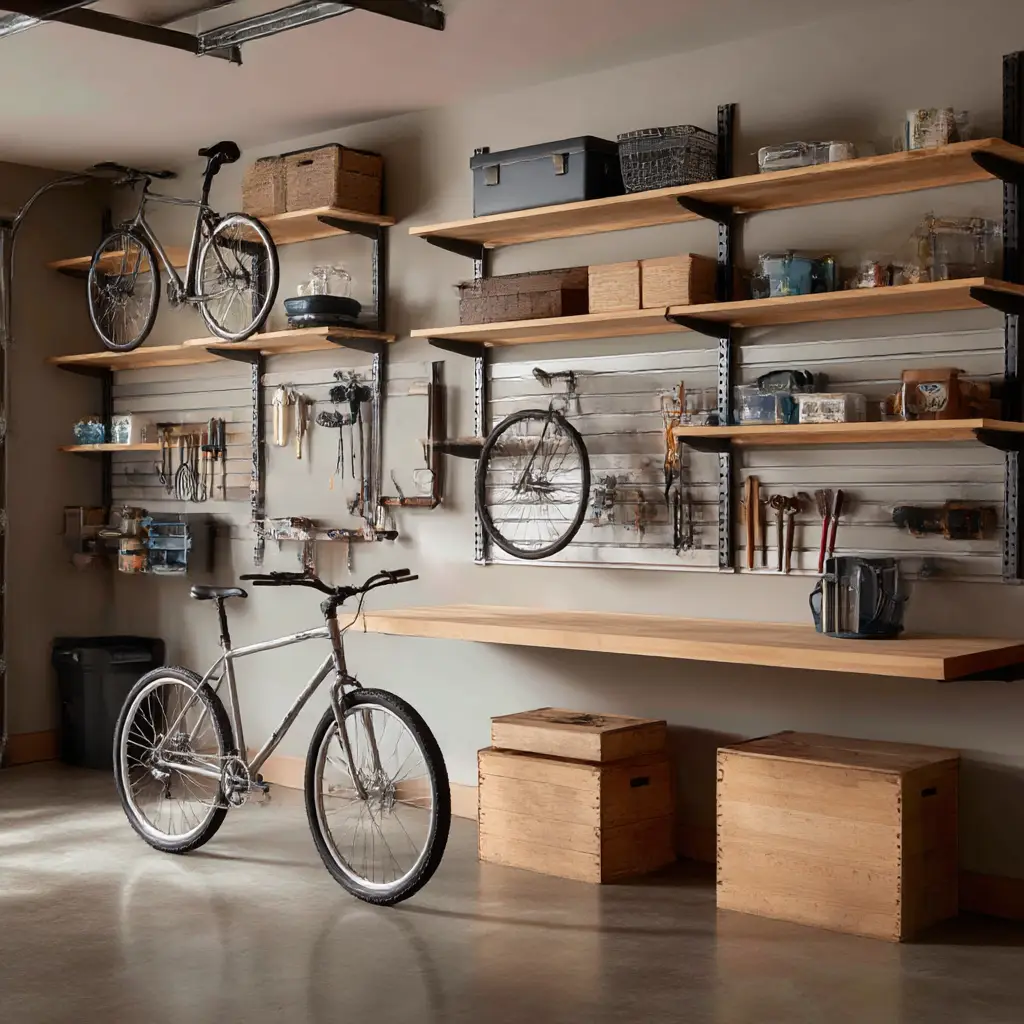 Metal and Wood Shelving