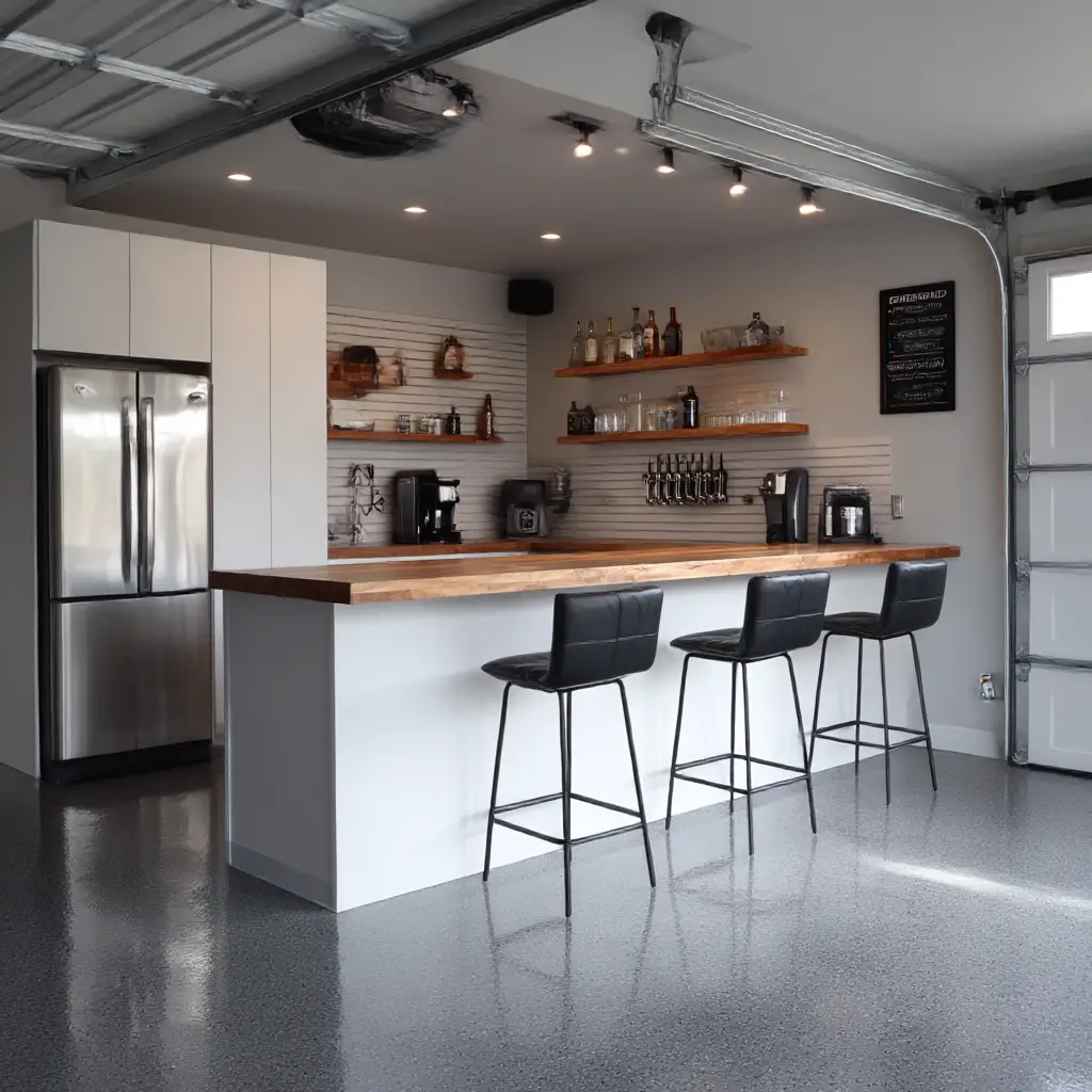 Minimalist Garage Bar