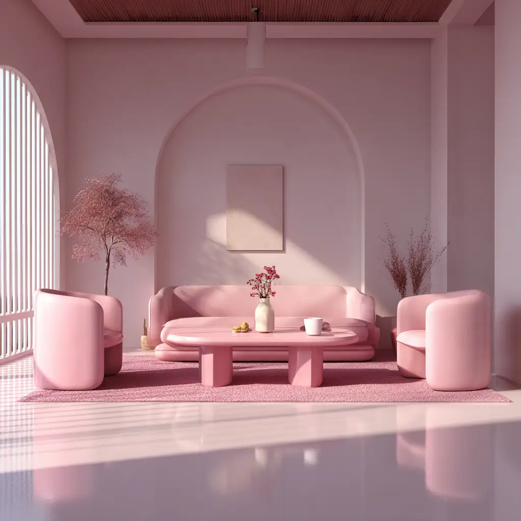 Minimalist Pink Furniture