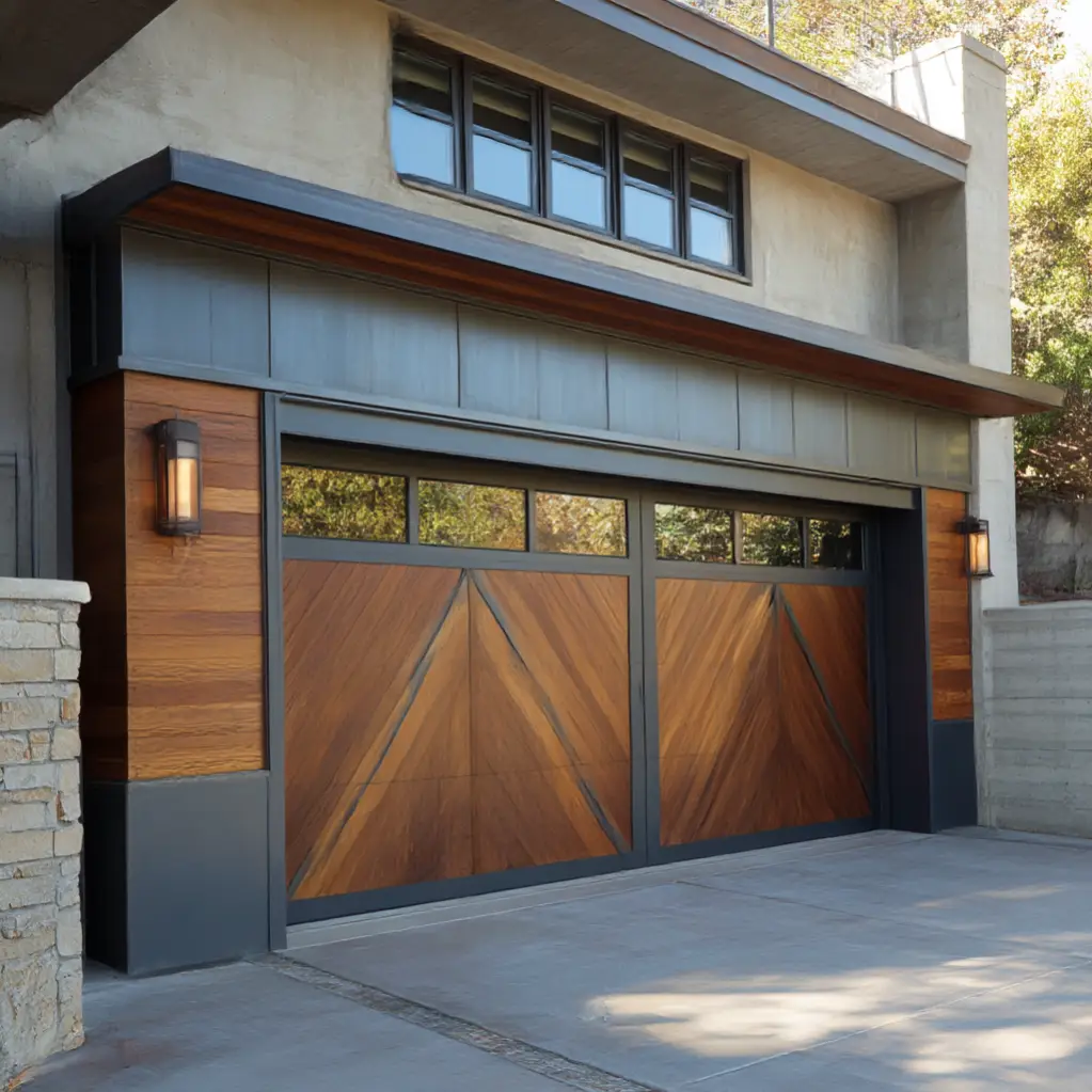Mixed Material Garage Doors