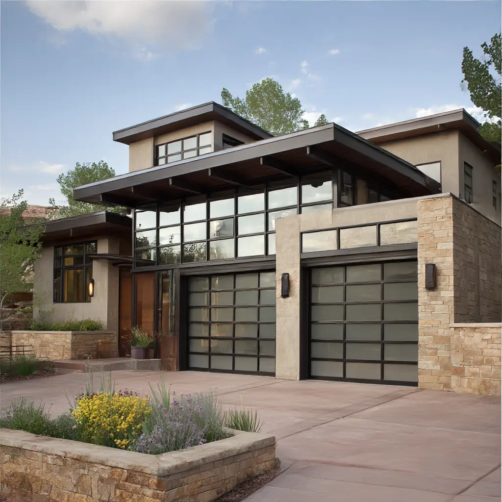 Modern Glass Garage Doors