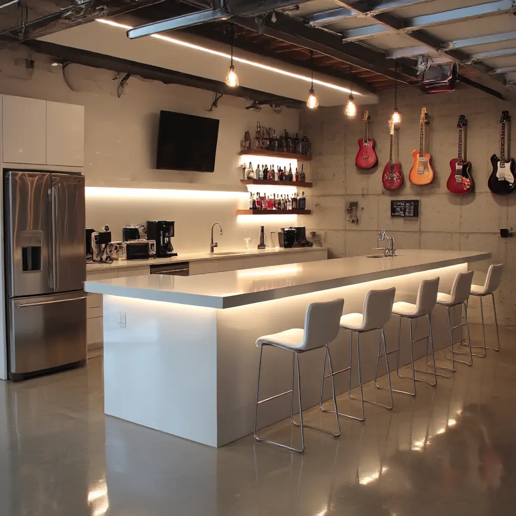 Modern minimalist bar