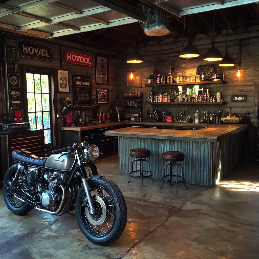 Motorcycle Garage Bar