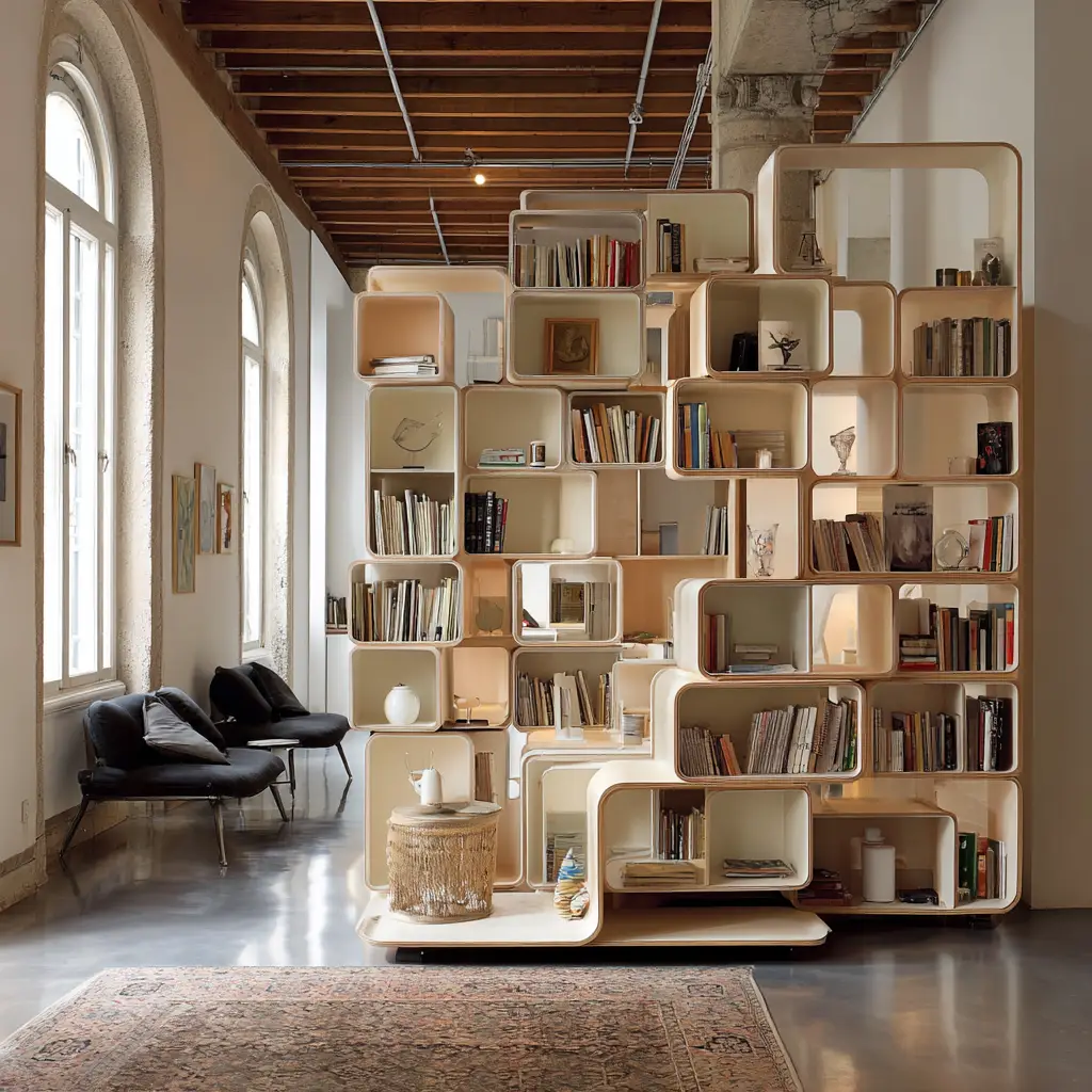Movable Bookshelf Partition