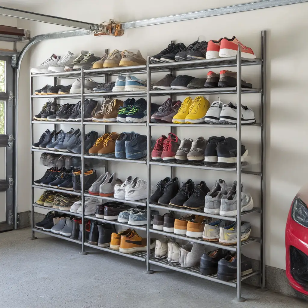 Multi-tier shoe racks
