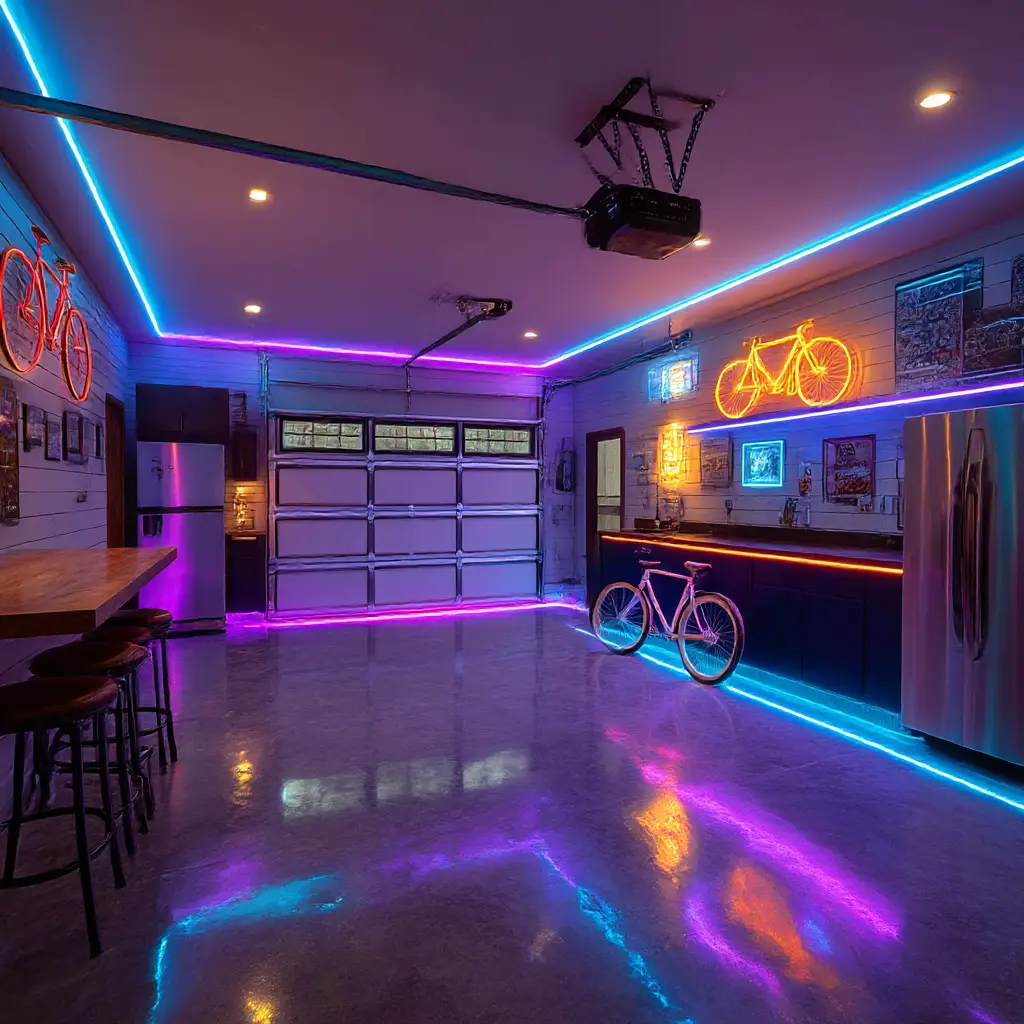 Neon lighting accents
