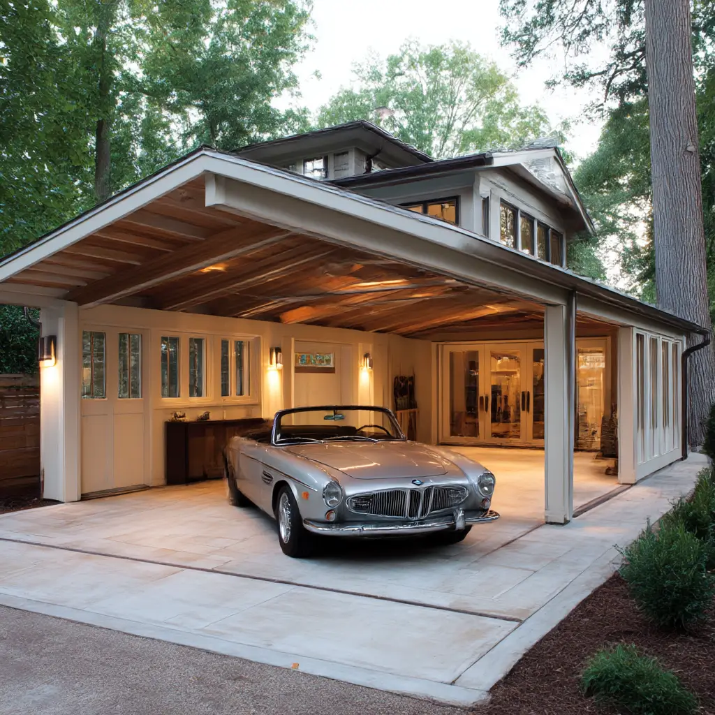 Open Carport Style Garage