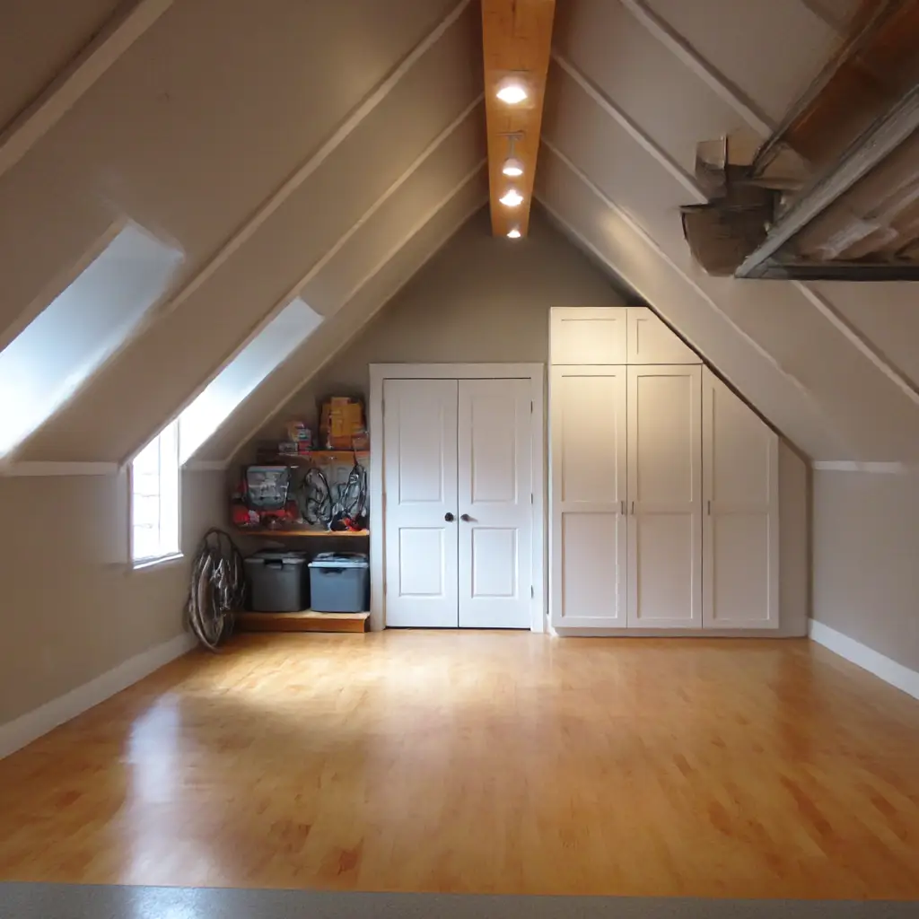 Overhead attic access storage