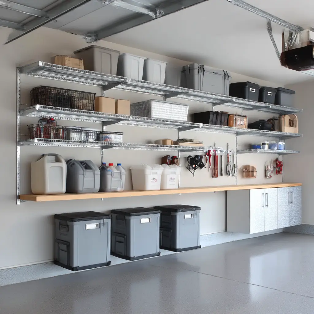 Overhead shelving units