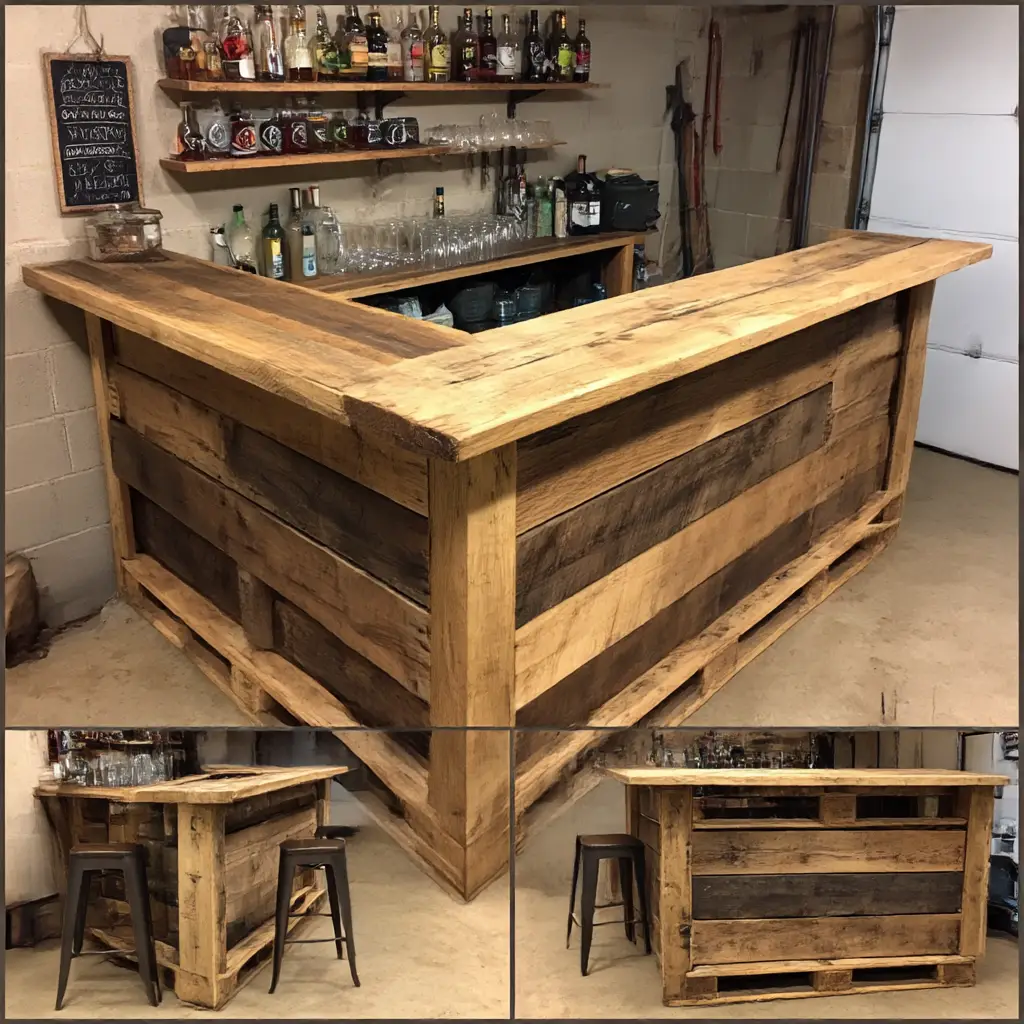 Pallet Wood DIY Bar