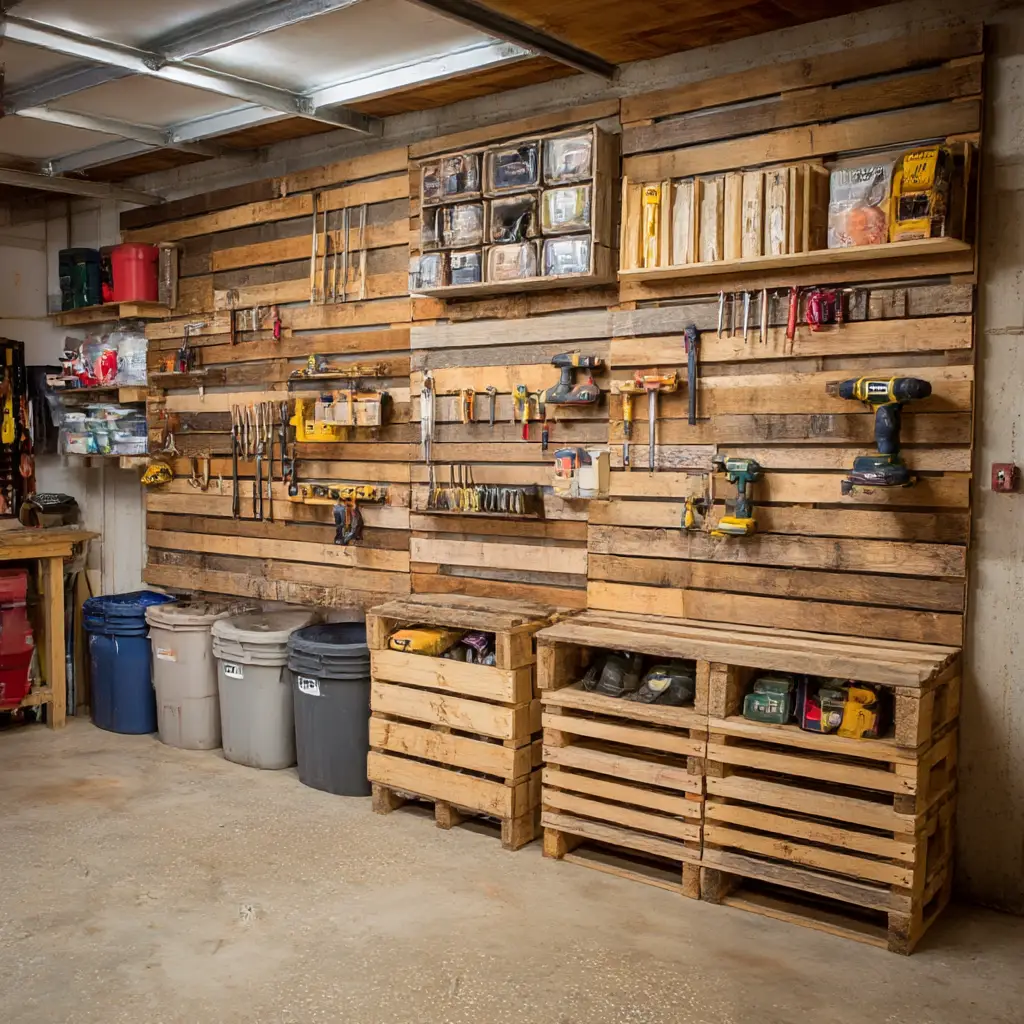 Pallet storage wall