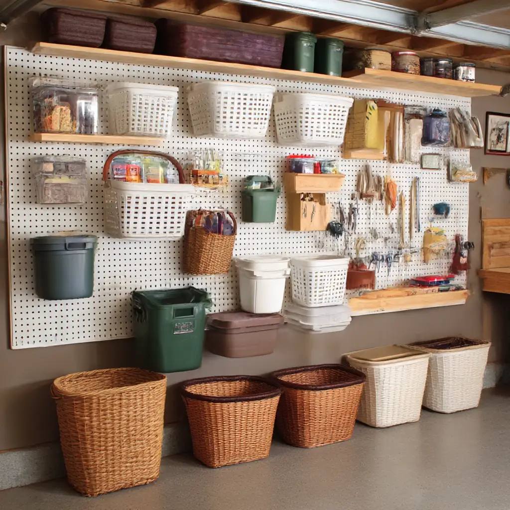 Pegboards with Baskets
