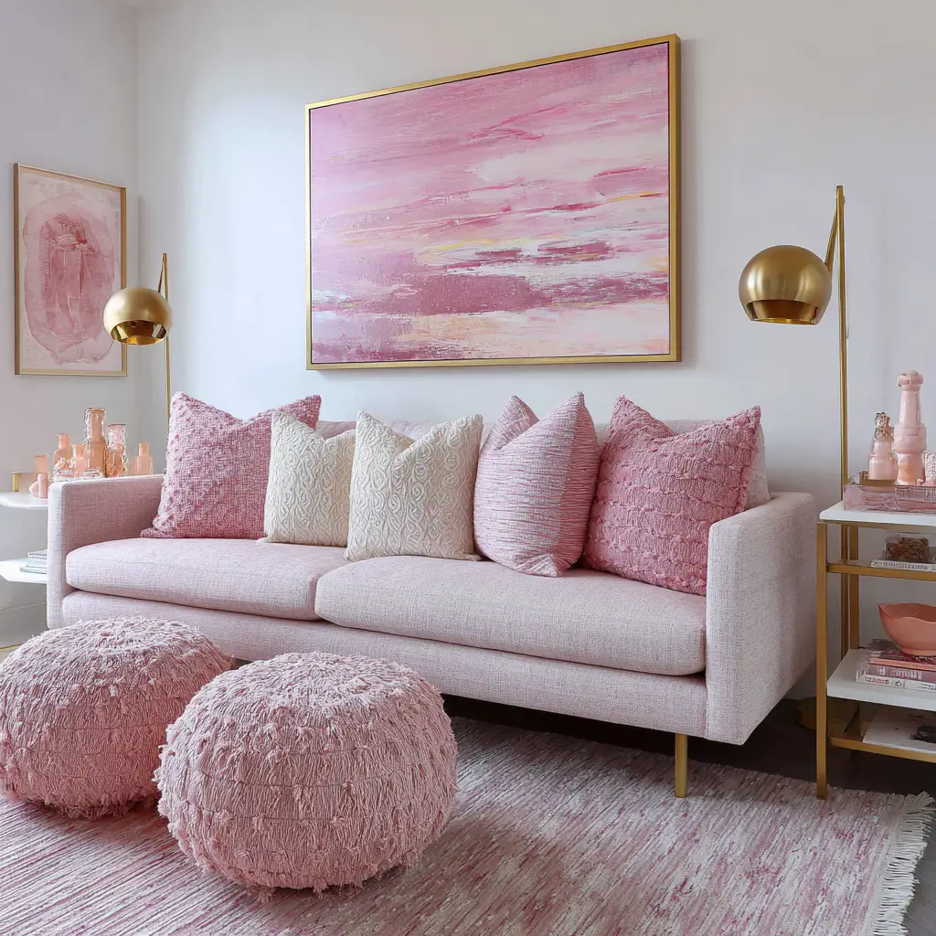 Pink Textured Pillows