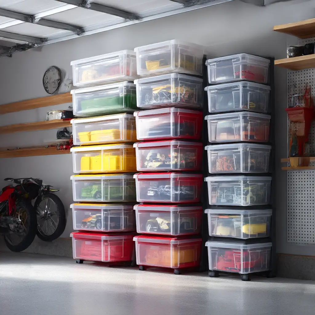 Plastic drawer towers
