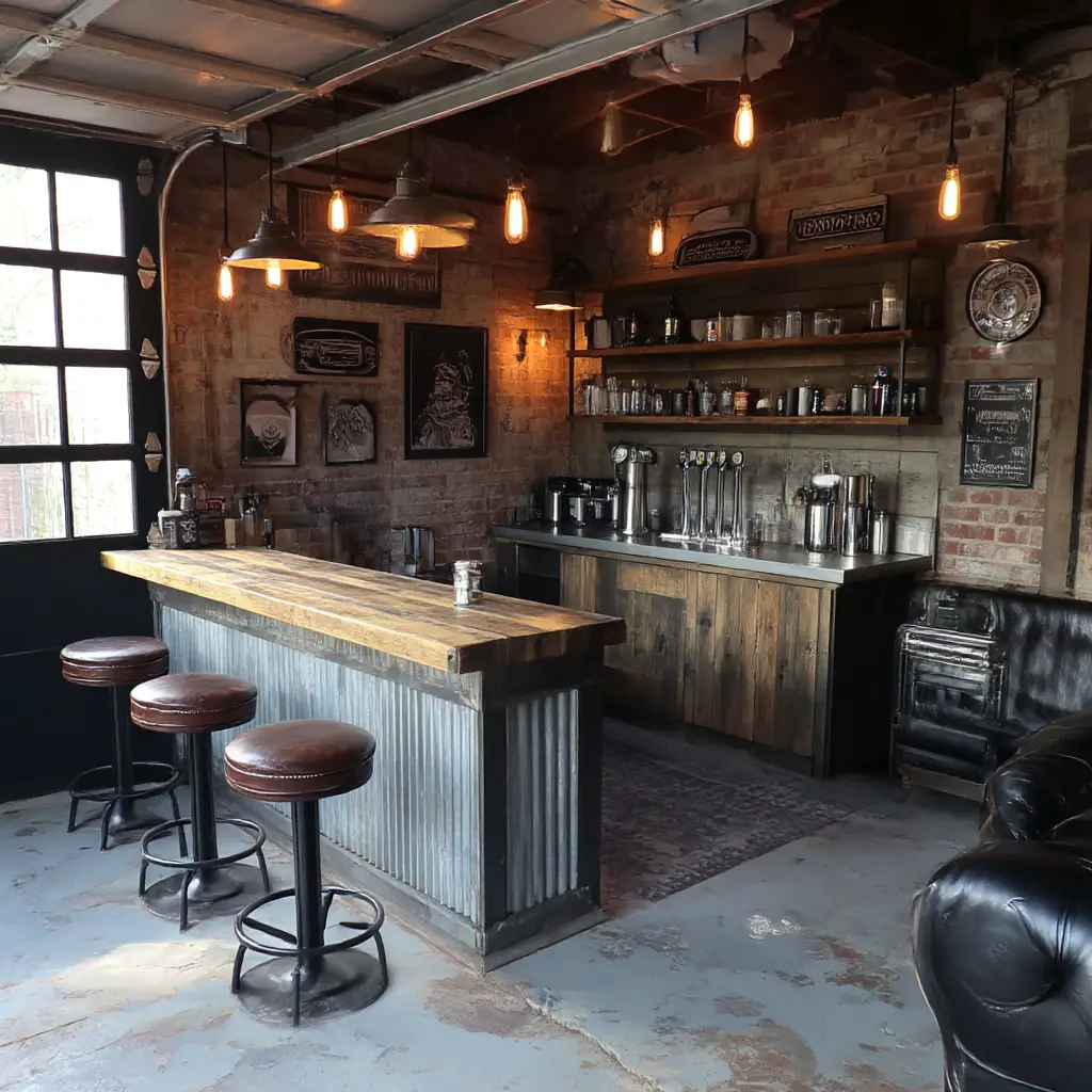 Pub-Style Garage Bar