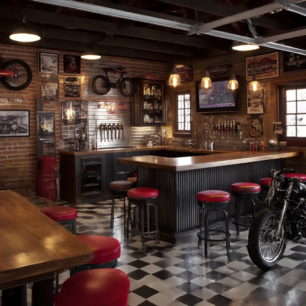 Pub-Style Garage Bar