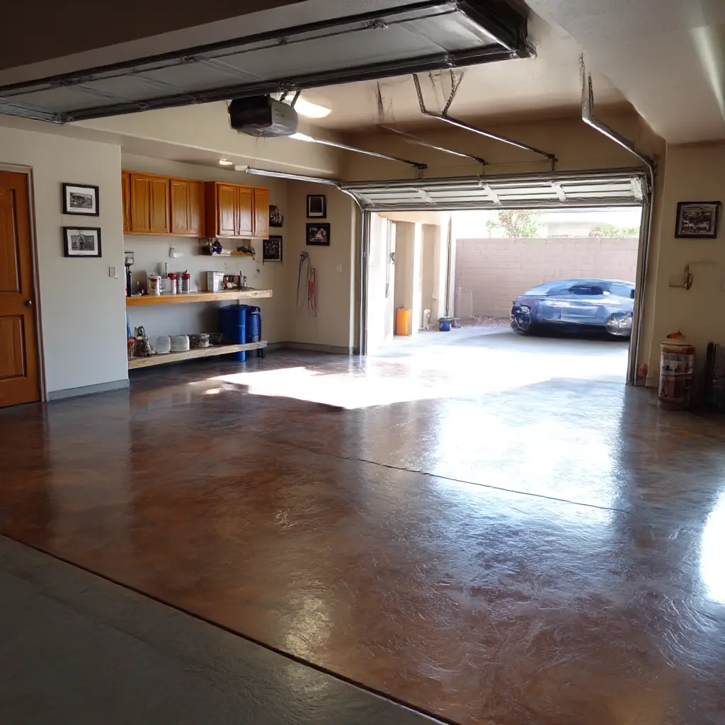 Refinished Concrete with Sandpaper and Sealant