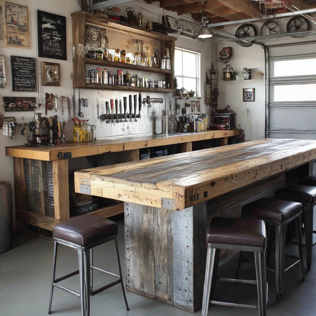 Repurposed Workbench Bar