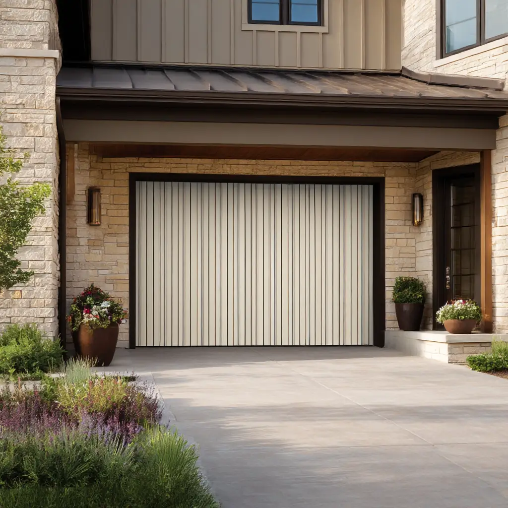 Roll-Up Doors with Vertical Lines