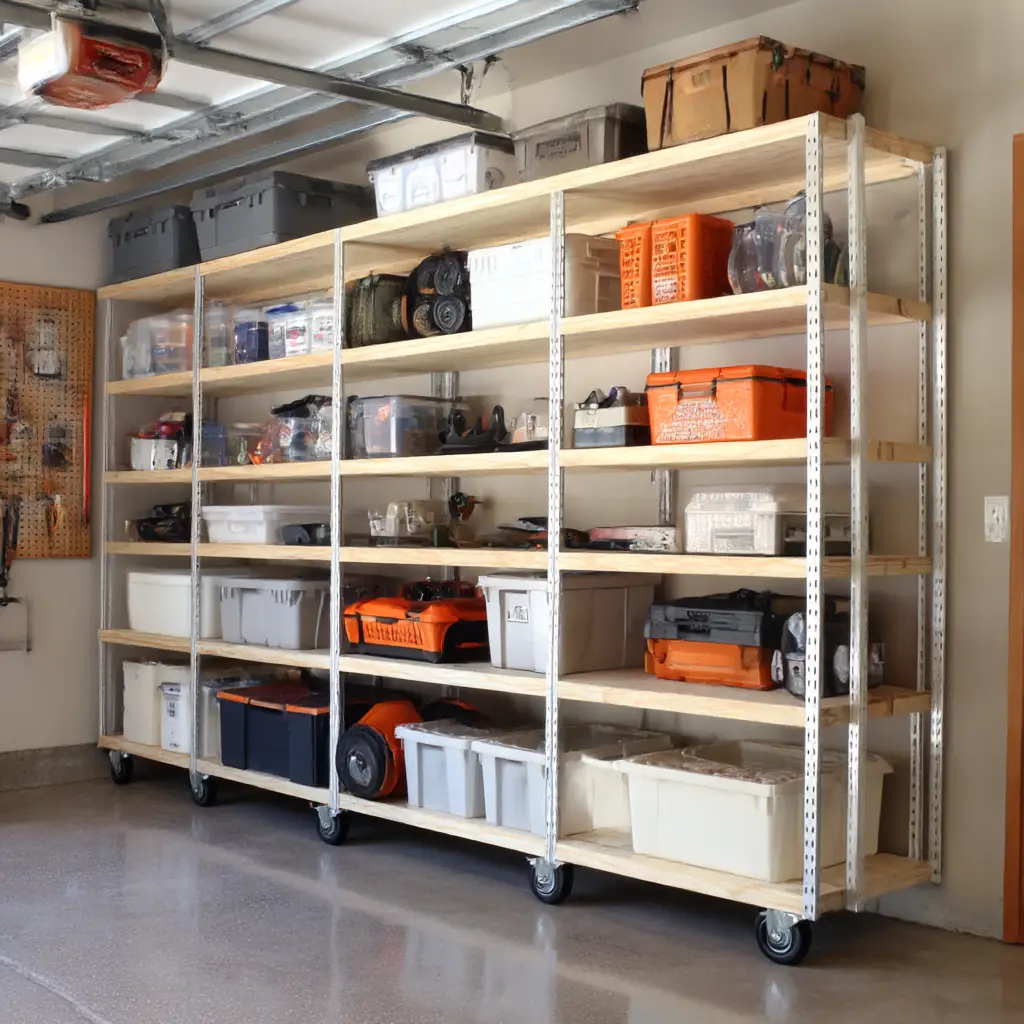 Rolling Garage Shelves
