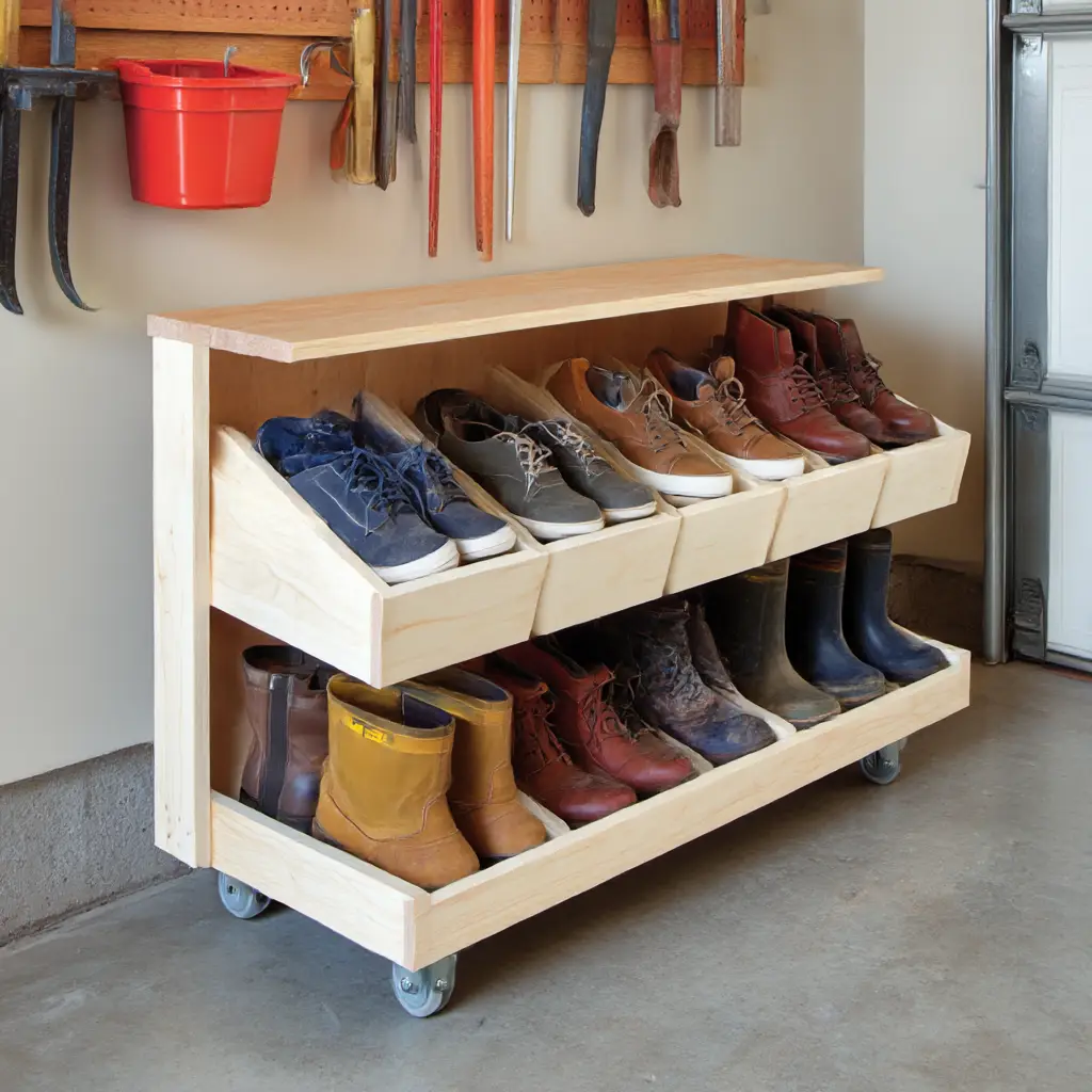 Rolling shoe carts