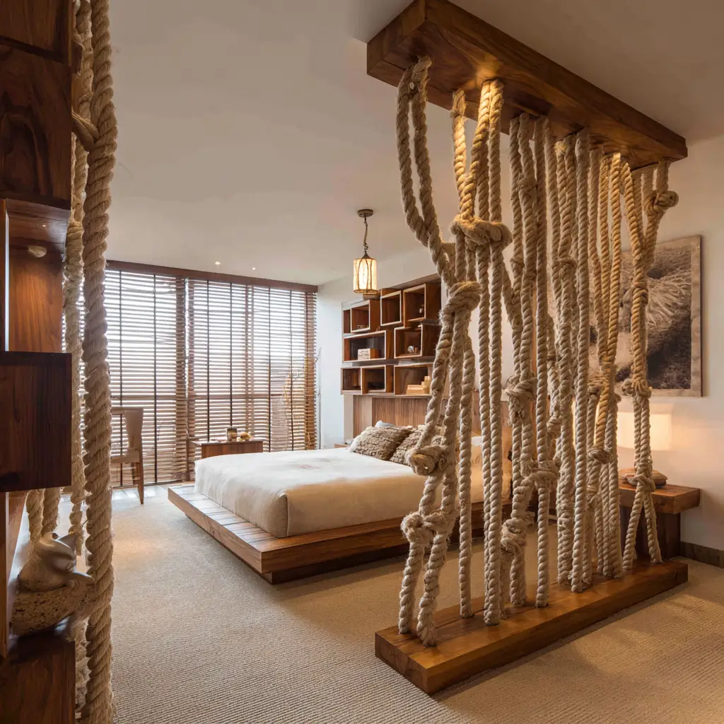 Rope and Wooden Frame Partition