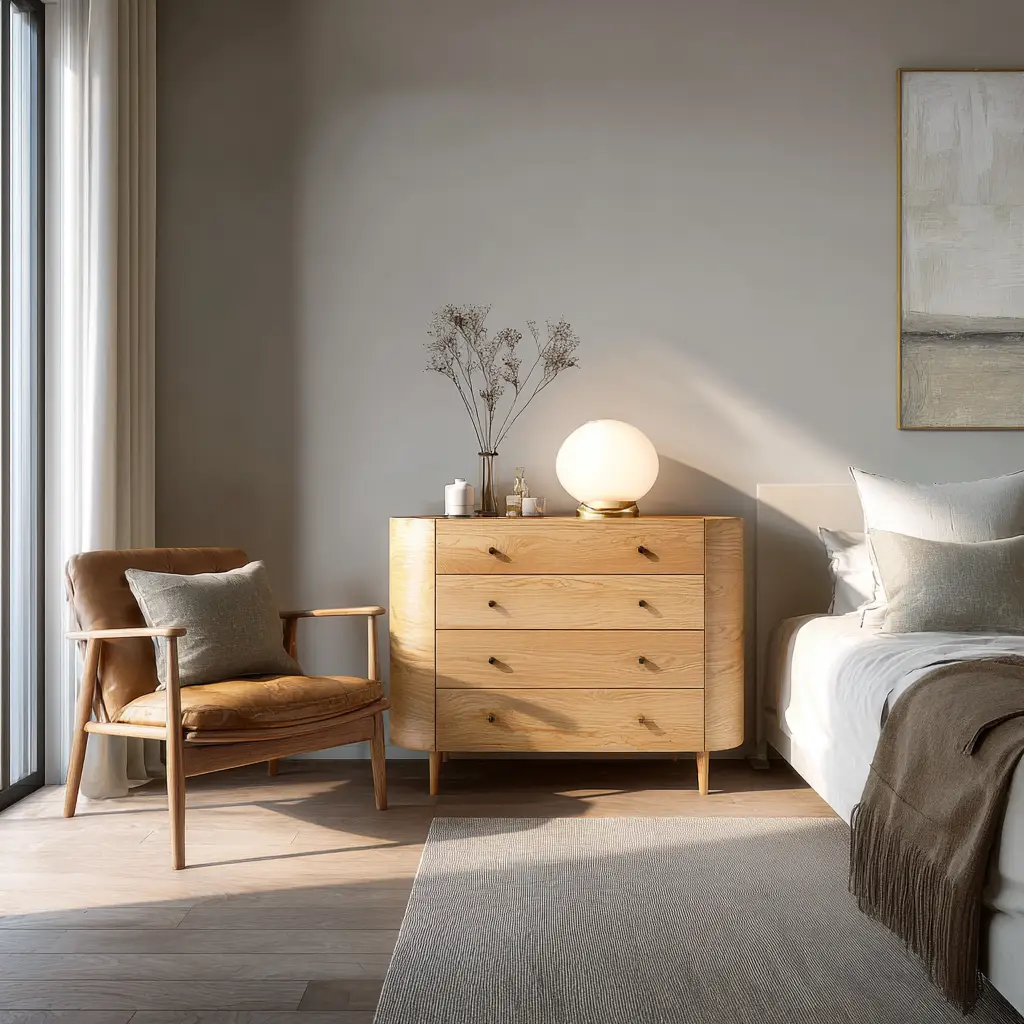 Rounded-edge dresser