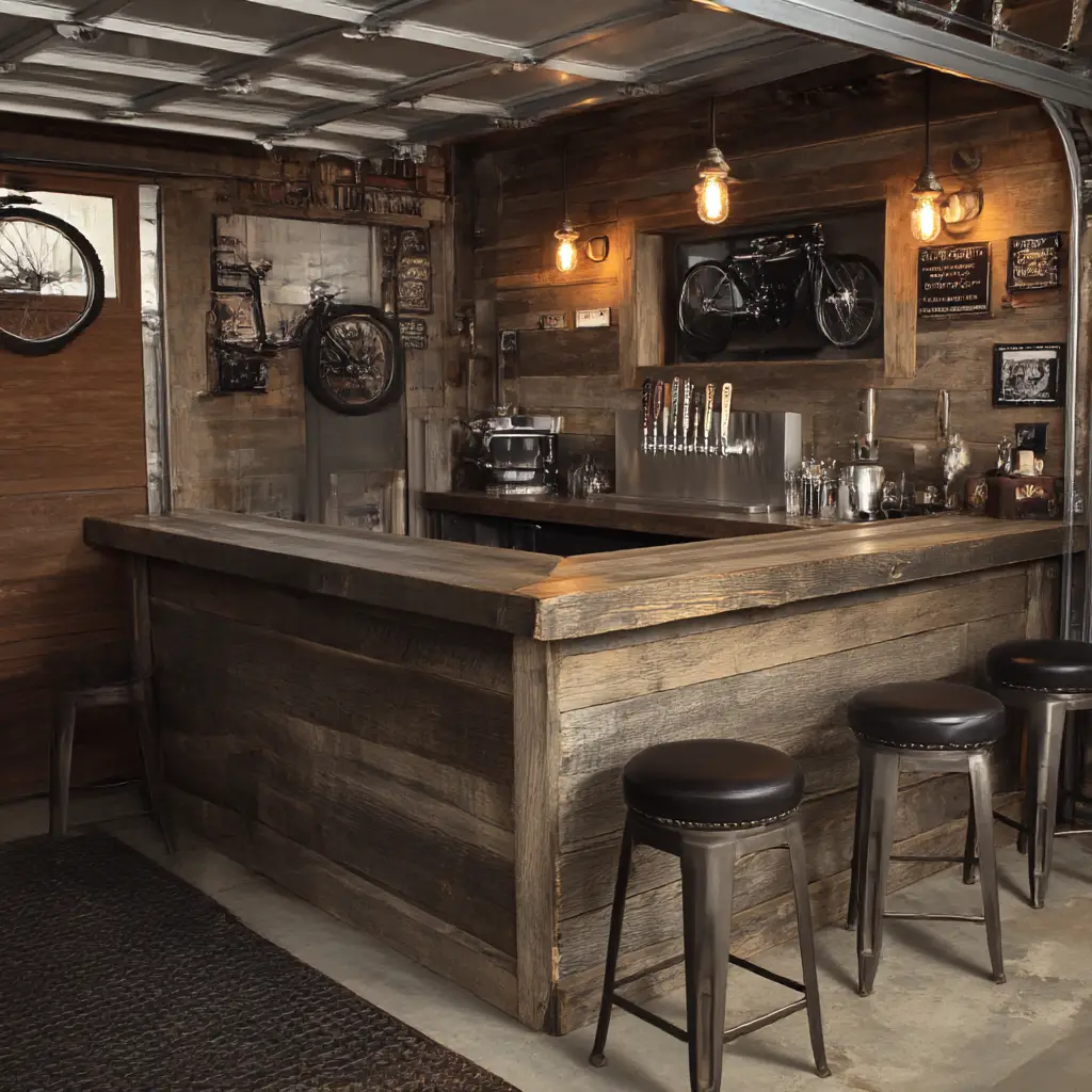 Rustic Bar Setup