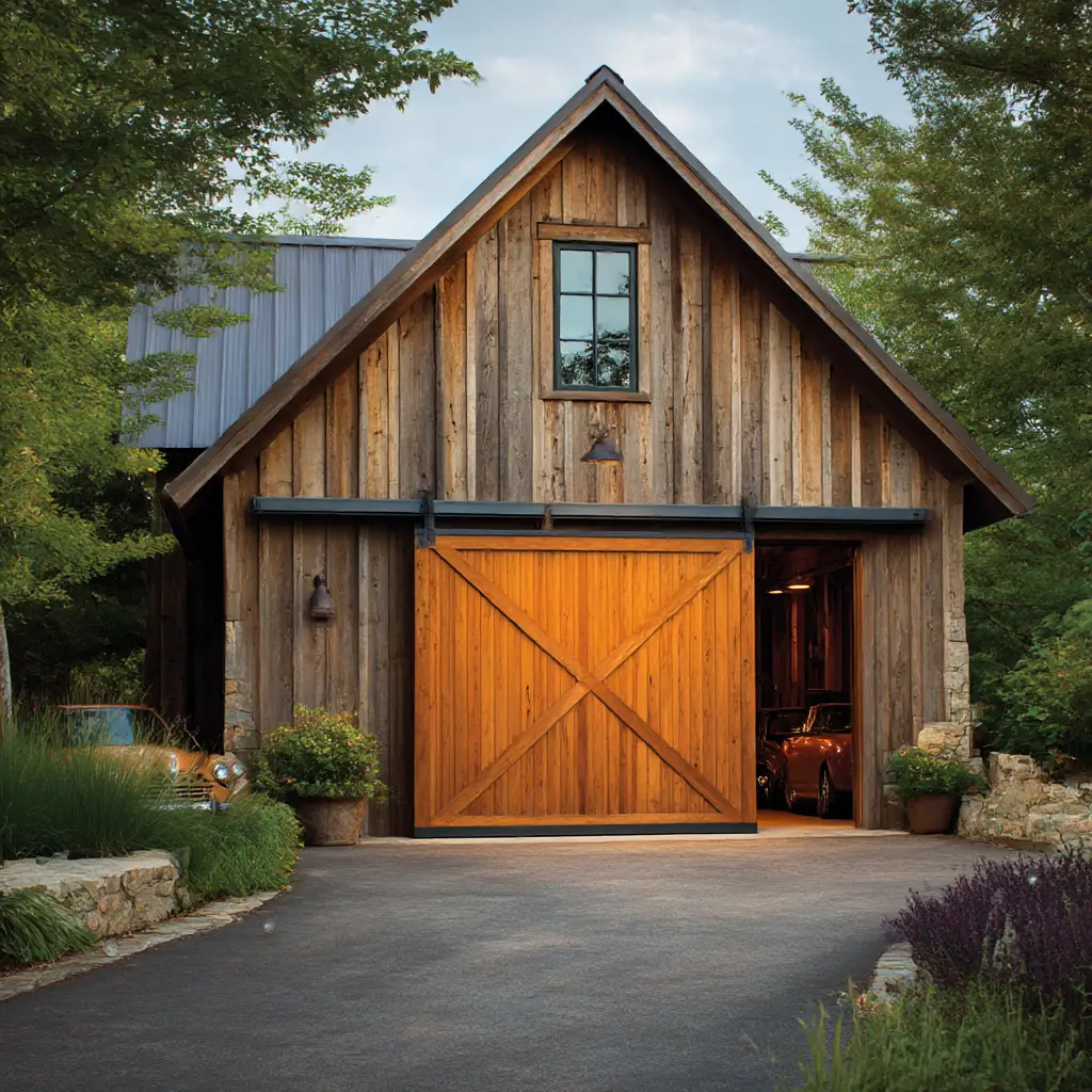 Rustic Barn-Style Roll-Up Doors