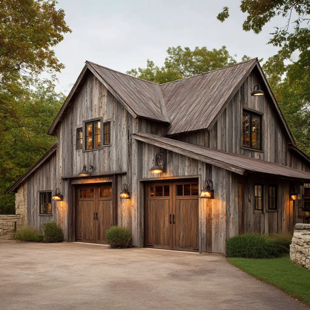 Rustic Farmhouse Garage