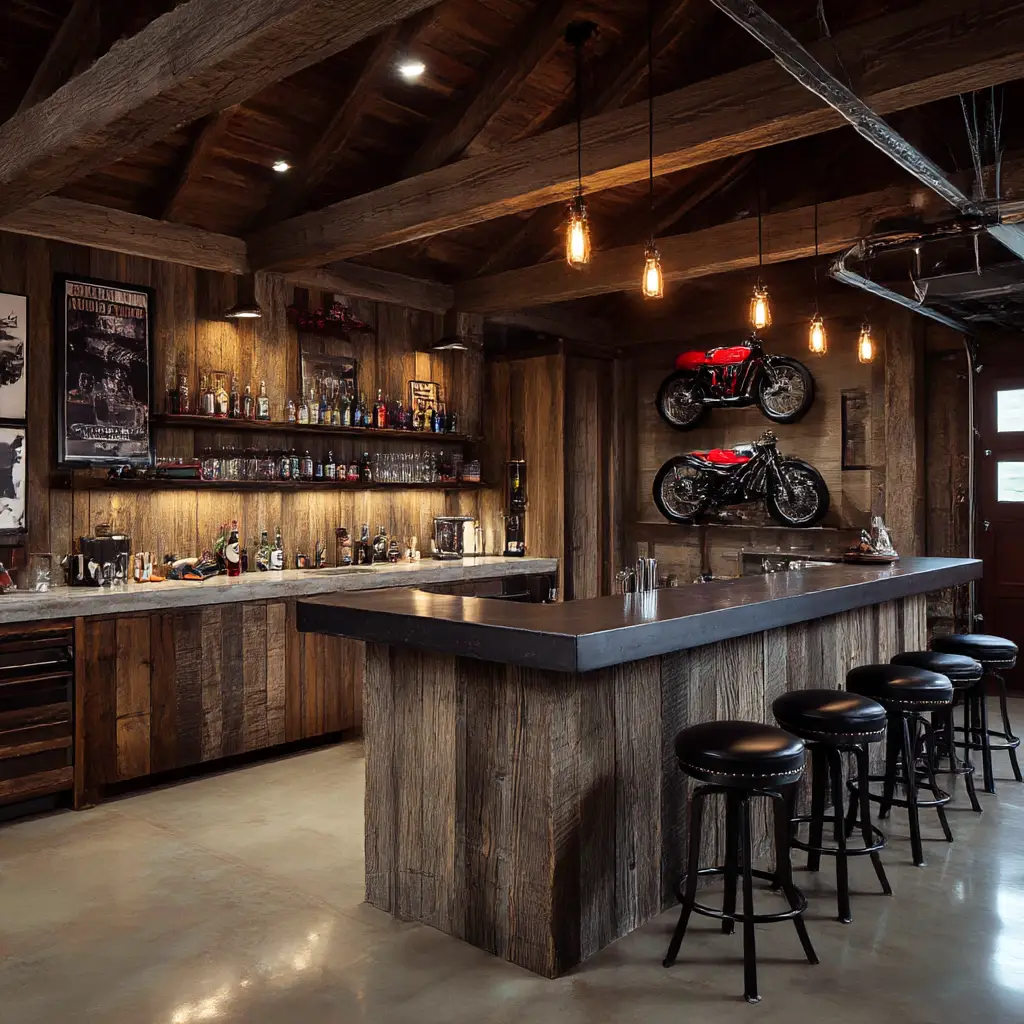 Rustic Garage Bar