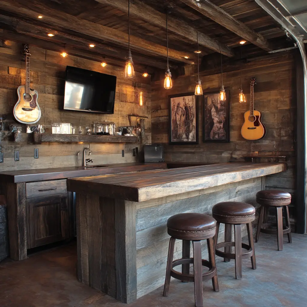 Rustic Garage Bar